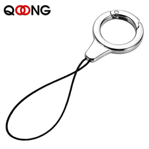 2 PCS Multifunction Key Chain Holder Black Rope Phone Lanyard Key Ring Metal Car Keychain U Disk ID Cards Keyring  Men Women M03 ► Photo 1/6