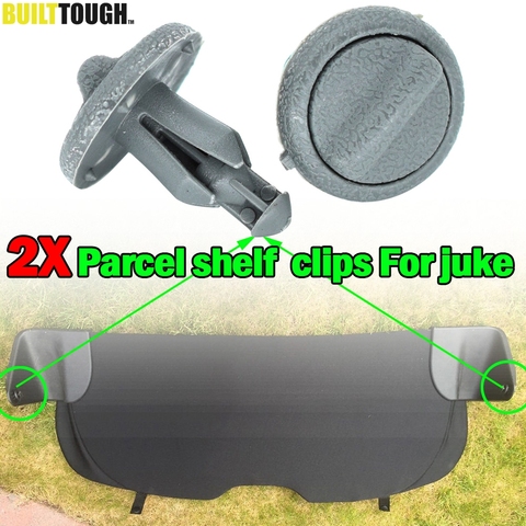 2pcs For Nissan Juke F15 Early Type 799161KA3A Grey Plastic Rear Boot Trunk Cargo Parcel Shelf Clip Bracket Retaining Clips ► Photo 1/6