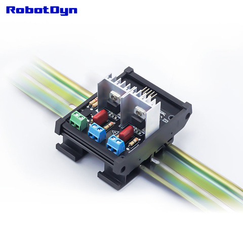 DIN rail Dimmer Module, 2 Channels, 3.3V/5V logic, AC 8A/300V per channel ► Photo 1/4