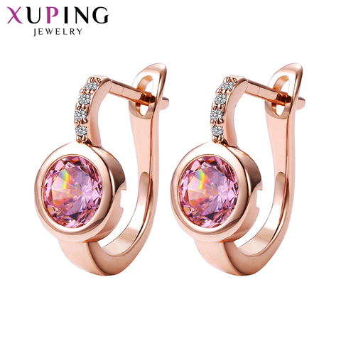 Xuping Fashion New Design Hoop Earrings with Synthetic Cubic Zirconia Valentine's Day Luxury Jewelry for Women Girl Gifts 20160 ► Photo 1/6