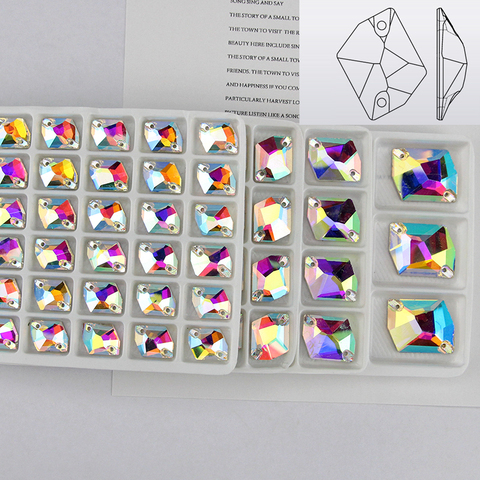 3265 Cosmic Sew-on Stone Glass Sew On Strass Sewing Stone Flatback 2 holes DIY Loose Rhinestone For bag Dress ► Photo 1/5