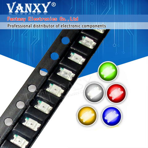 100pcs 1206 SMD LED diodes light  yellow red  green blue White Hot sale ► Photo 1/2