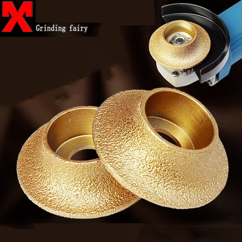 Diamond Segment Grinding Vacuum Grinding Wheel Brazed French edge Grinding Wheel For Demi-bullnose Vacuum Brazed Diamond Tools ► Photo 1/6