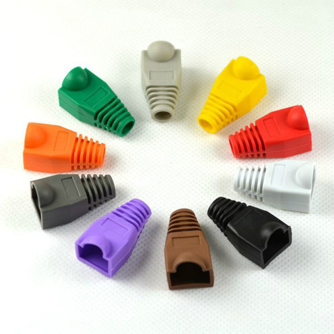 50Pcs Unique RJ45 Strain Relief Boots Ethernet RJ45 Connector Boots Plug Cover RJ45 Boots Cap Cover for CAT5E/6 Ethernet Cable ► Photo 1/6