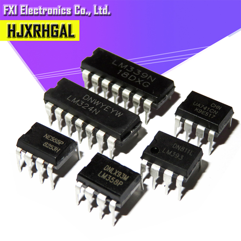 20PCS UA741 LM324 LM393 LM339 NE555 LM358 DIP LM358N LM324N LM339N LM393N NE555P UA741CN Amplifier Circuit new ► Photo 1/6