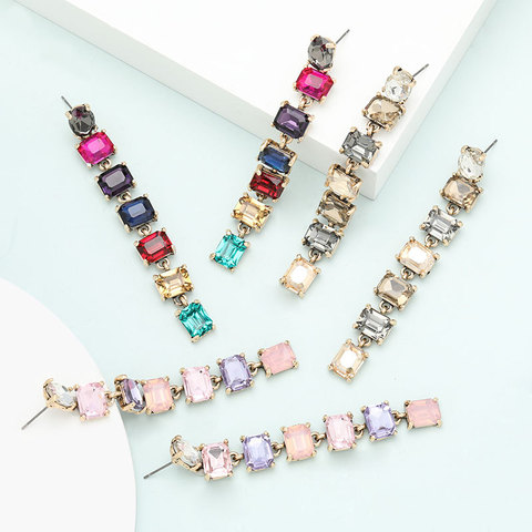Women Earings Fashion Jewelry Temperament Metal Rhinestone Minimalism Party Earrings Christmas Present ► Photo 1/6
