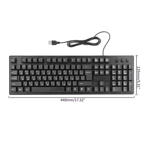 Russian/ English Silent Keyboard Waterproof Office Keyboard for Windows Computer ► Photo 1/6
