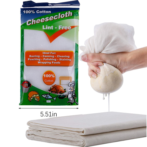 Large White Cotton Gauze Cheesecloth Fabric Reusable Ultra Fine Muslin Cloth for Straining, Cooking, Cheesemaking, Baking ► Photo 1/6