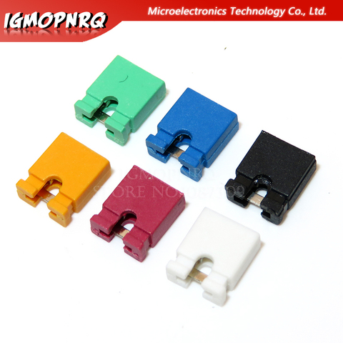 100PCS Pitch 2.4mm Pin Header jumper shorted cap & Headers & Wire Housings Black yellow white green red blue For Arduino ► Photo 1/6