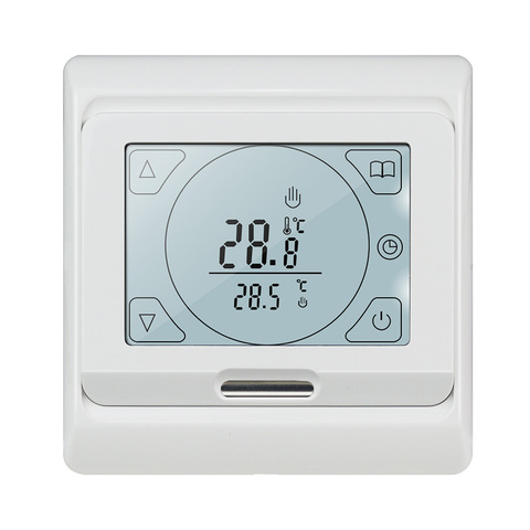 Digital LCD Floor Heating Thermostat Electric Heating 16A Touch Screen Programmable Room Warm Temperature Controller ► Photo 1/6