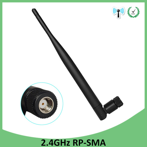 2.4 GHz WiFi Antenna 5dBi Aerial RP-SMA Male Connector 2.4ghz antena wi fi antenne For PCI Card USB Wireless Router Wifi Booster ► Photo 1/6