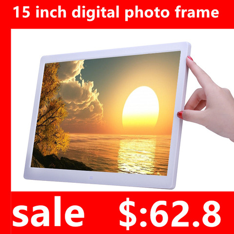 New 15/14 inch Screen LED Backlight HD 1280*800 Digital Photo Frame Electronic Album Picture Music Movie Full Function Good Gift ► Photo 1/6