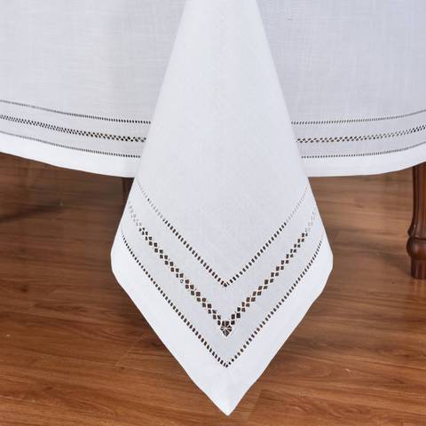 [Camellia Casa]Luxrary Concise Tablecloth Hemstitched by Hand,Square and Rectangle,Linen Look & Washable, Home,Restaurant,Airbnb ► Photo 1/6