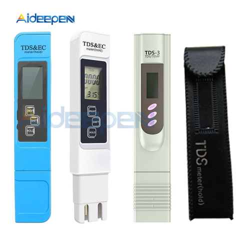 TDS EC Meter TDS-3 Temperature Tester Pen 3 In1 Function Conductivity Water Quality Measurement Tool TDS&EC Tester 0-9990ppm ► Photo 1/6