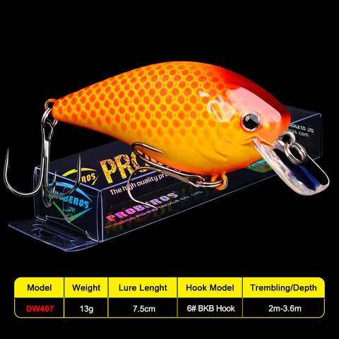 1PC PRO BEROS Topwater Crankbait Fishing Lure 7.5cm 13g Artificial Wobblers Crank Bait Bass Trout Carp Fishing Tackle ► Photo 1/6