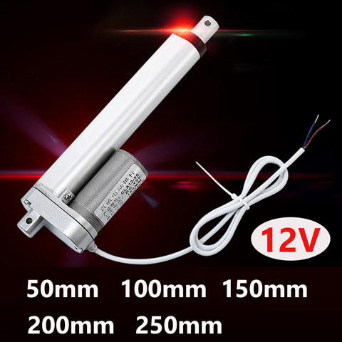 Linear Actuator 12v DC Motor Electric Linear Actuator 50MM 100MM 150MM 200MM 250MM Stroke For Car Trunkp Doors Windows ► Photo 1/6