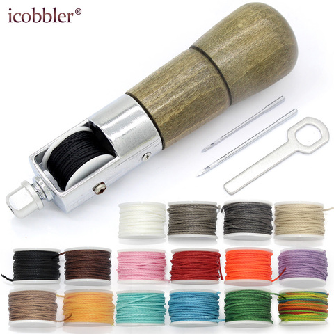 DIY Hand Awl Tool Sewing Machine Waxed Thread for Leather Craft
