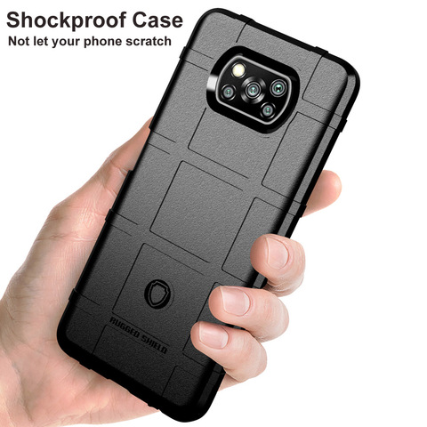 Rugged Shield Silicone Case For Xiaomi Mi Poco X3 NFC Global Version Military Heavy Duty Protect Phone Case Cover Shockproof ► Photo 1/6