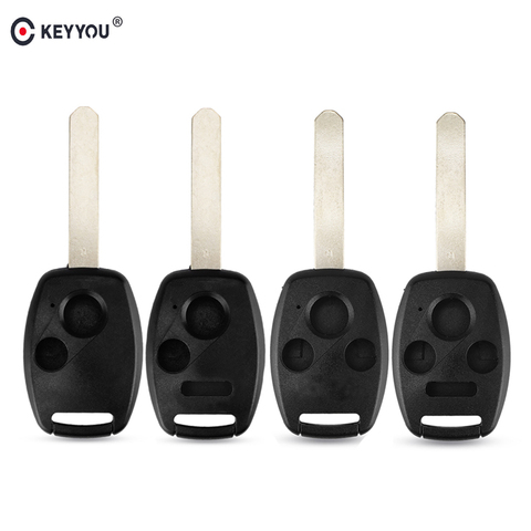 KEYYOU 10x 2/3/4 BUTTONS REMOTE KEY SHELL CASE FOB COVER FOR HONDA NEW FIT CRV CIVIC CAR KEY ► Photo 1/6