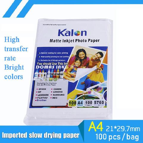 100 Pcs A4 Slow Drying Type Sublimation Transfer Paper 100g Digital Printing Inkjet Printing Non-cotton Heat Transfer Paper ► Photo 1/5