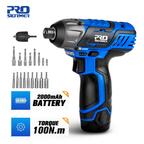100NM Electric Screwdriver 12V Cordless Drill/Driver Screw Lithium Battery Rechargeable Hexagon Power Tools by PROSTORMER ► Photo 1/6