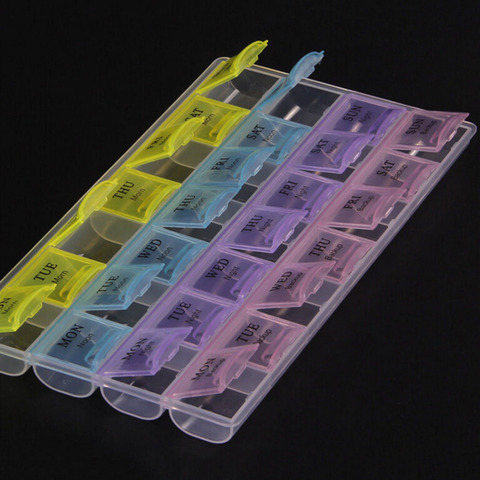 7 Days Weekly Medicine Storage Organizer Tablet Case Container Medicine Pillbox Pastillero Secret Stash Pill Container Tool ► Photo 1/5