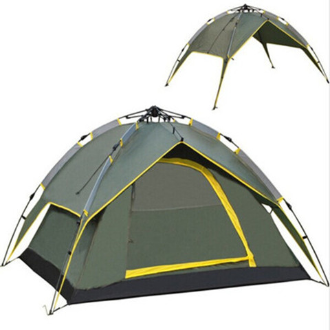 3-4 Person Hydraulic Automatic Camping Tent Double Layer Instant Setup Outdoor Family Tent Portable Backpacking Tent for Hiking ► Photo 1/4