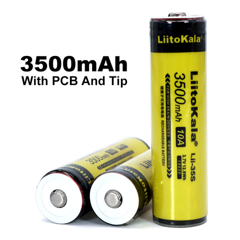 Liitokala Lii-35S Protected 18650 3400mAh Rechargeable Li-lon battery with 2MOS PCB 3.7V For Flashlight ► Photo 1/5