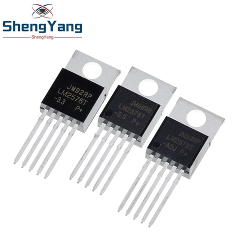 10PCS LM2576 LM2576T LM2576T-ADJ  LM2576T-3.3 LM2576T-5.0 IC REG BUCK ADJ 3A TO220-5 NEW ► Photo 1/6