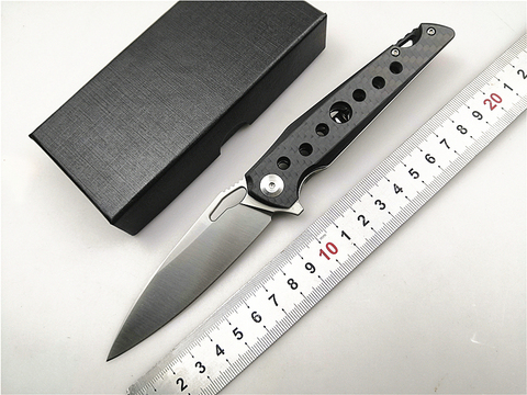 KESIWO KH13 Ball Bearing Flipper Folding Knife Utility Outdoor Camping Knife D2 Balde CF Handle Tactical EDC Survival Knife ► Photo 1/6