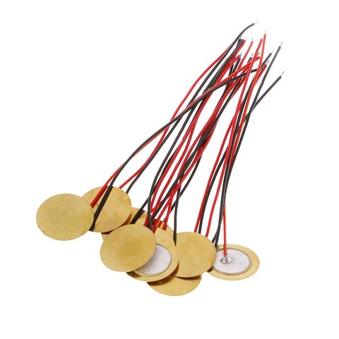 20pcs/lot 15mm Piezo Elements buzzer Sounder Sensor Trigger Drum Disc With Wire Copper Piezo buzzers For Arduino Loudspeaker ► Photo 1/4