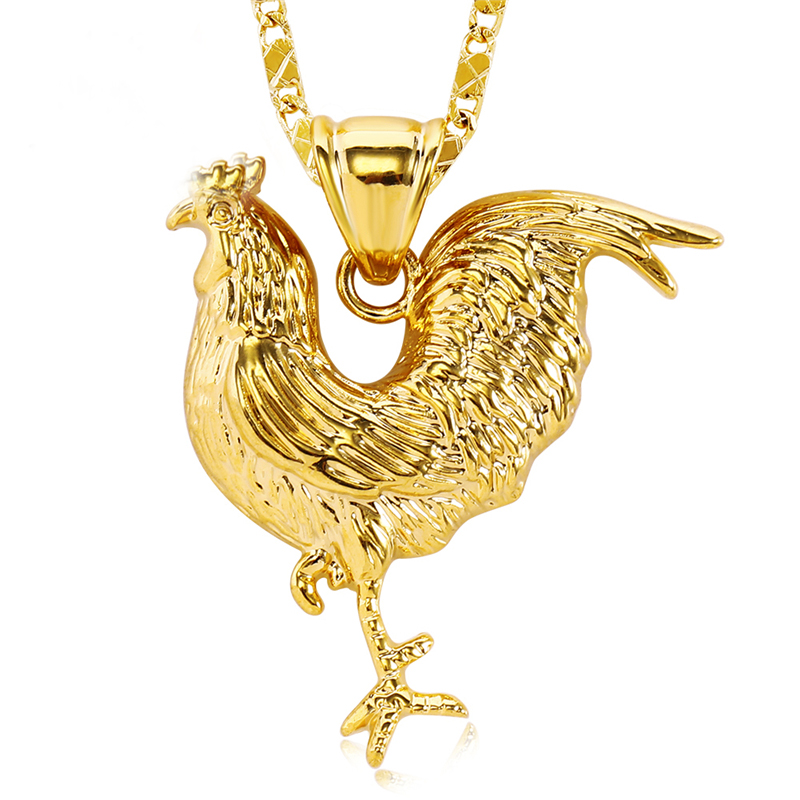 New Fashion Chicken Necklace For Women Men Fashion Rooster Pendant Chain Necklace Jewelry Medalla Con Cadena De Oro - Price history & Review | AliExpress Seller - ToFinding Jewellry Store | Alitools.io
