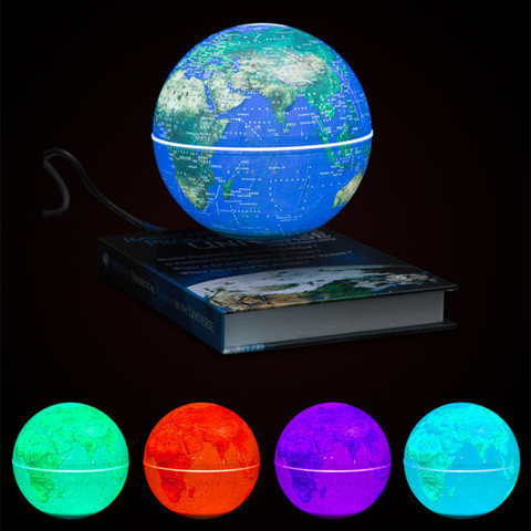 6inch Book Base Magnetic Suspension Globe Smart Adsorption Sphere Illumination 360 rotating creative gifts night light novelty ► Photo 1/6
