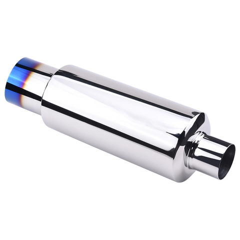 evil energy Universal Fit Muffler Exhaust Tip Polished Stainless Steel Tip And Silencer 2.0 