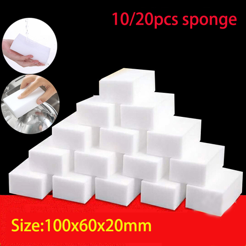 10/20Pcs Magic Sponge Eraser Melamine Sponge Cleaner Kitchen Cleaning Sponge for Dish Wash Bathroom Cleaning Tools 100*60*20MM ► Photo 1/6