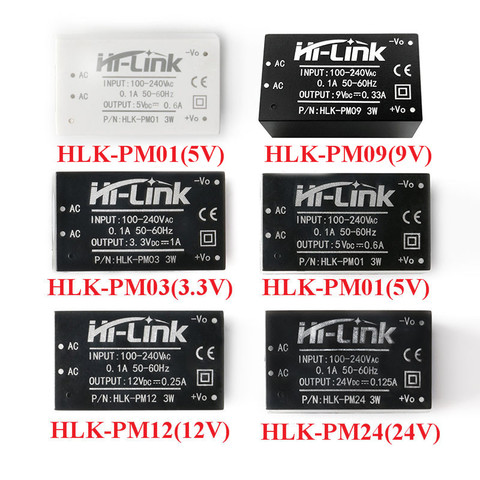 HLK-PM01 HLK-PM03 HLK-PM09 HLK-PM12 HLK-PM24 AC-DC 220V to 3.3V/5V/9V/12V/24V AC DC Mini Step Down Buck Power Supply Module ► Photo 1/6