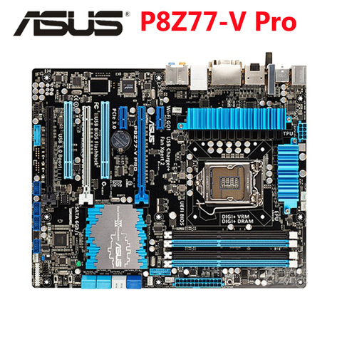 Original ASUS P8Z77-V Pro 1600Mhz DDR3 LGA 1155 Motherboard ATX 32GB PCI-E X16 Desktop Computer PC Mainboard Plate P8Z77V Used ► Photo 1/6
