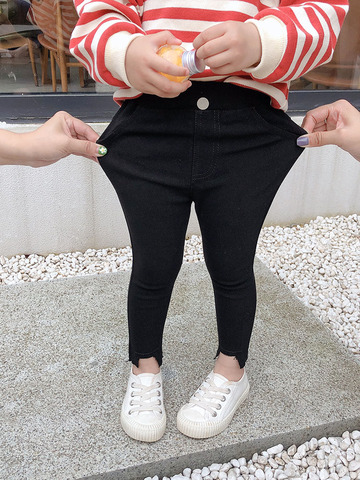 2022 Girl Fashion Pencil Pant Kids Children Casual Trousers ► Photo 1/5