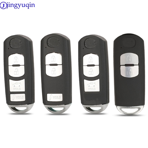 jingyuqin 2/3/4 Buttons Remote Car Key Cover Shell Case For MAZDA CX-3 CX-5 Axela Atenza Smart Car Key With Logo ► Photo 1/6