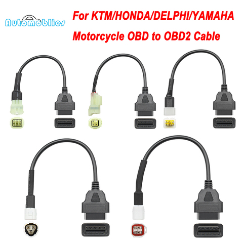 OBD2 Connector for Motorcycle Motobike OBD For BENELLI 6pin For YAMAHA 3pin For HONDA 4Pin For KTM 6pin Moto OBD Extension cable ► Photo 1/6