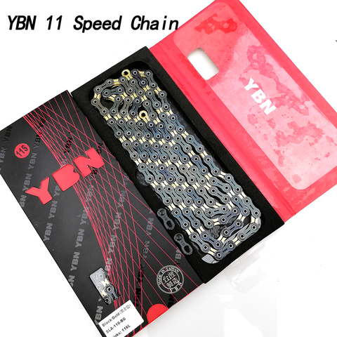 YBN Ultralight Black/Gold Hollow 11 Speed Chain Bicycle Chain MTB Road Bike 10 Speed Chain For Shimano Sram Campagnolo Systen ► Photo 1/6