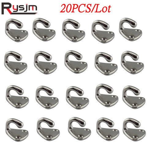 20PCS Marine Grade 316 Stainless Steel Fender Hook Fender Eye Hook Marine Boat Hardware Fending Hook coat cap hook accessorie ► Photo 1/6