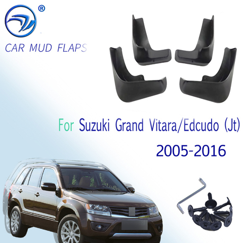 4pcs/set car Mud Flaps Mudguards For Suzuki Grand Vitara / Edcudo (JT) 2005-2016 Splash guards 2010 2011 2012 2013 2014 2015 ► Photo 1/6