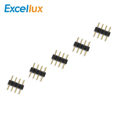 5pcs/lot, 4pin RGB connector, 4 pin needle, Male Type 4pin, Double Row for LED RGB strip connector Black PCB,Connect Needles ► Photo 1/3
