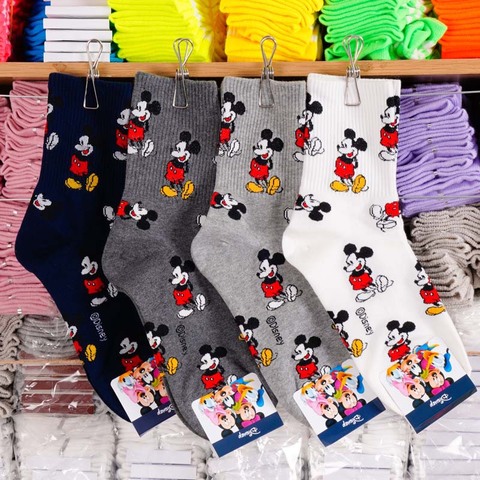 Disney adult socks Mickey Mouse sweet socks adult fashion wild thread cotton socks ladies ► Photo 1/6