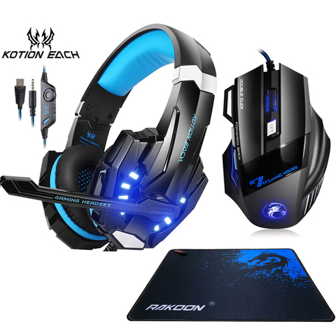 In Stock 5500 DPI X7 Pro Gaming Mouse+ Hifi Pro Gaming Headphone Game Headset+Gift Big Gaming Mousepad for Pro Gamer ► Photo 1/6