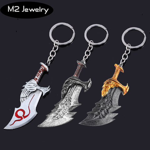 Game God Of War Keychain Role Kratos Weapons Chaos Blade Axe Knife High Quality Key Chain For Keys Men Car Women Bag Accessories ► Photo 1/6