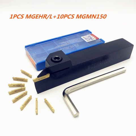 1PCS MGEHR1010-1.5 MGEHR1212-1.5 MGEHR1616-1.5 MGEHR2022-1.5 MGEHR2525-1.5 lathe tool holder + 10PCS MGMN150 cutting tools ► Photo 1/6