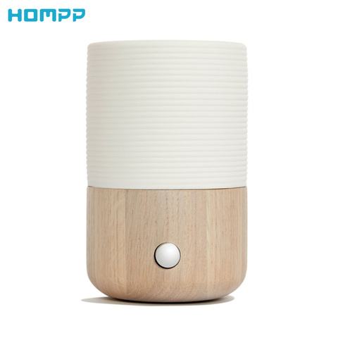 Waterless Nebulizing Essential Oil Diffuser Aromatherapy OAK Wood Handmade Ceramic LED Meditation Ambient Light Scent Fragrance ► Photo 1/6