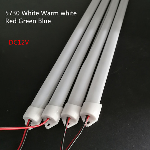 1-10pcs*50cm DC12V SMD 5730 LED Hard Rigid LED Strip Bar Light Aluminium shell +pc cover LED Bar Light 5730 ► Photo 1/5